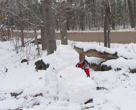 Garret's snow fort