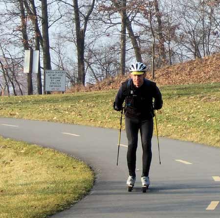 Rollerskiing at
kesington metropark