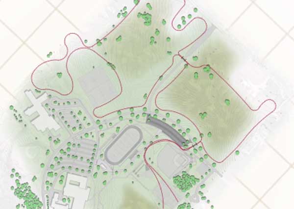 Trail map for proposed Petoskey Michigan, trail