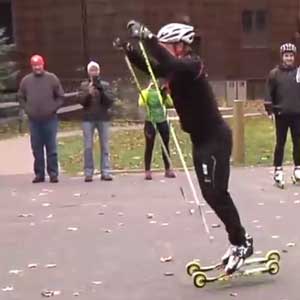 Feature image for Broad jumping on skis to improve double pole