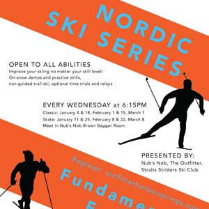 Feature image for Cross country skiers can gather each Wed at Nubs Nob!