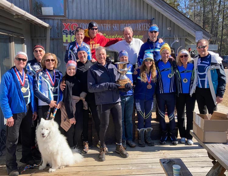 The Cross County Ski Headquarters got their skiers out in mass to win the overall 2024 Michigan Cup - again! Congratulations on a job well done. (Photo: Gwenn Stevenson)