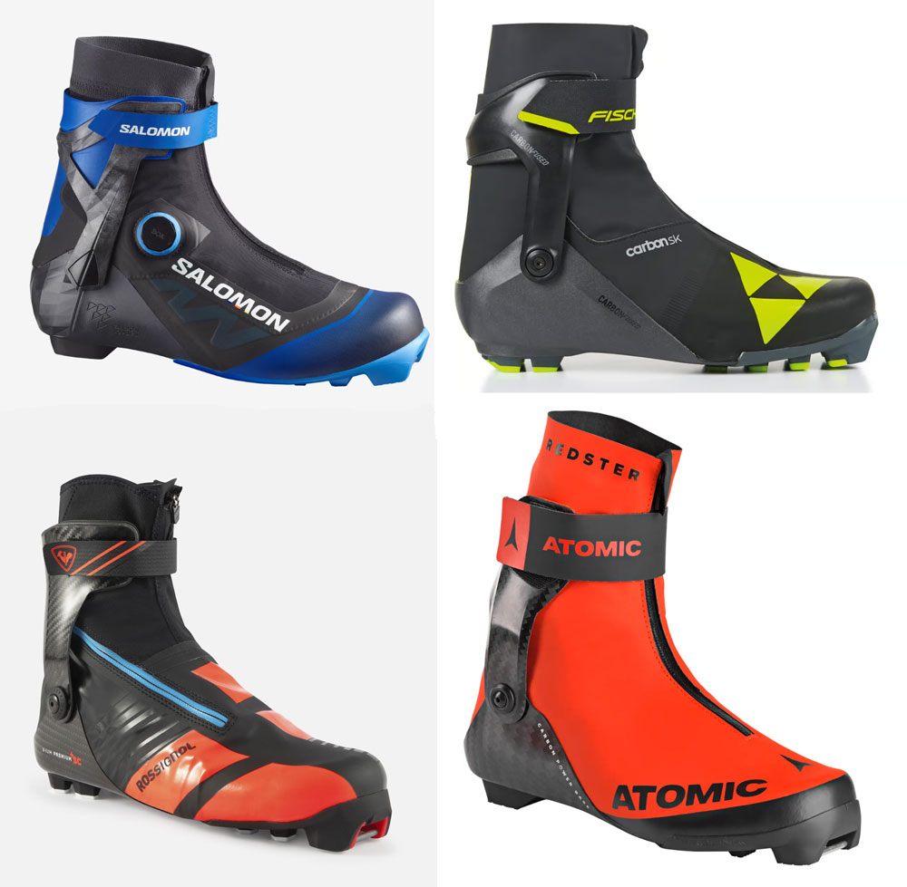 Skiathlon boots from Atomic, Fischer, Rossignol, and Salomon
