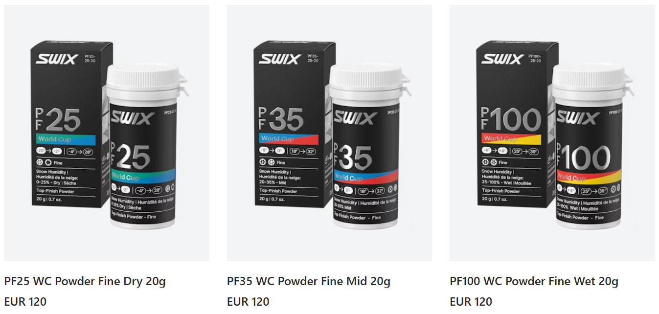 Swix PF gliders for fine-grained snow