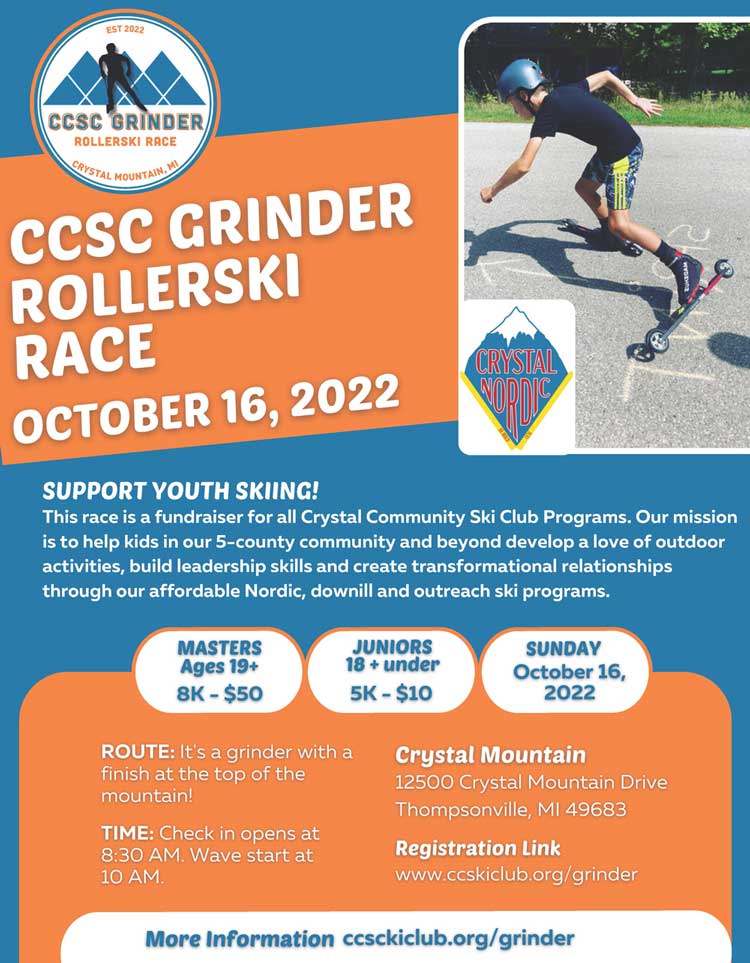 Crystal Mountain Grinder Rollerski Racer flyer 2022