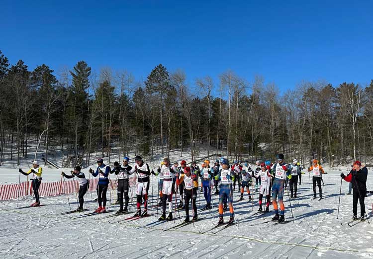 Start of the Black Mountain Classic cross country ski race 2023