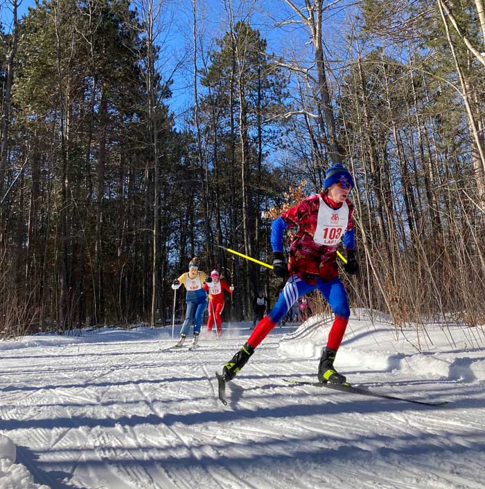 XC Ski Racers on the Muffin course
