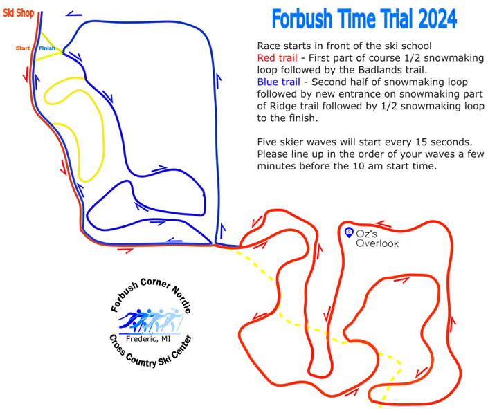 Forbush Corner Time Trial race course map 2024