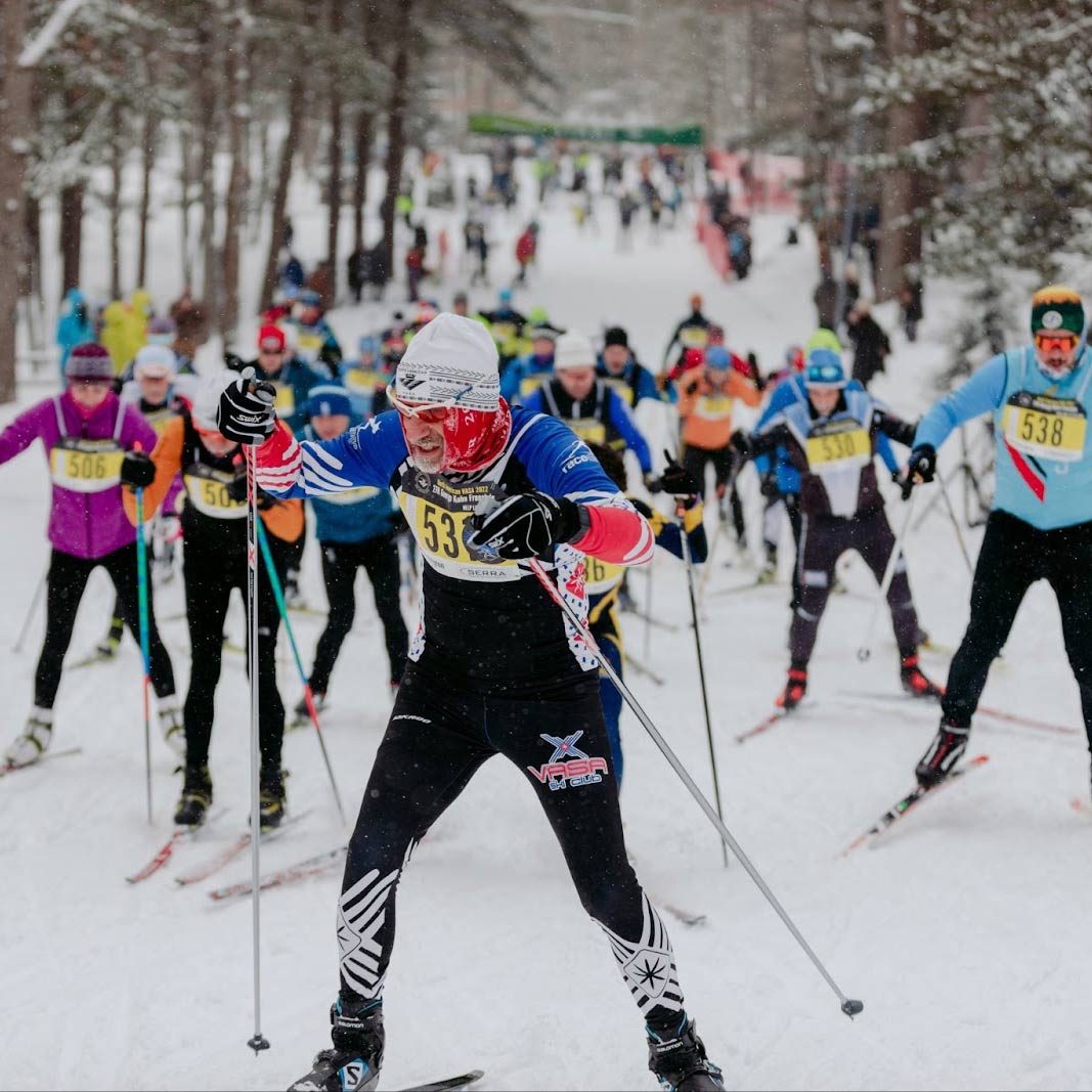 Vasa cross country ski start of race