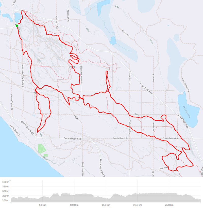 Black Mountain 30k Classic course map