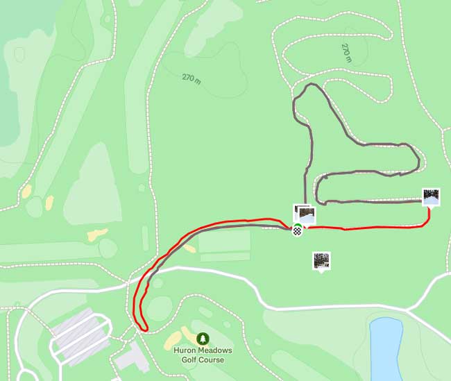 Strava map of the Frosty Freestyle and Krazy Klassic race course