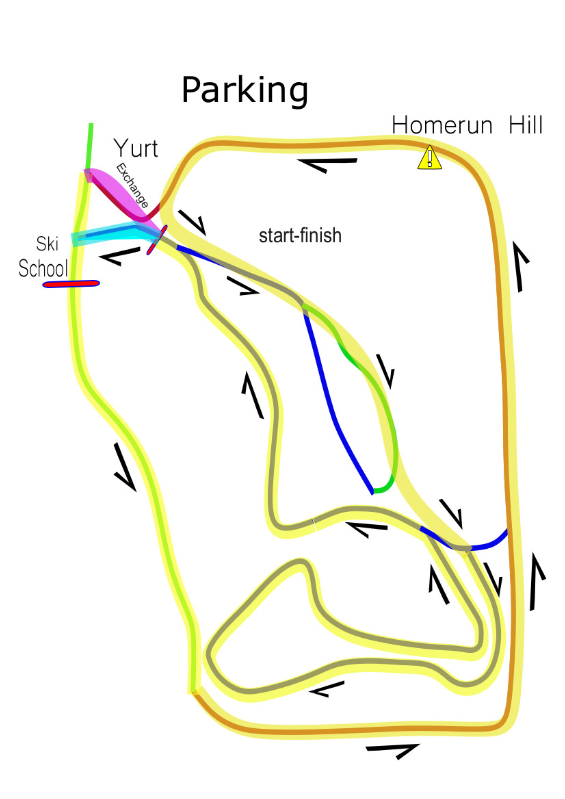 Winter Wolf Skiathlon course map