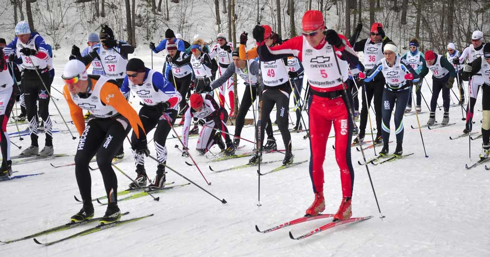 Start of Black Mountain Classic cross country ski race