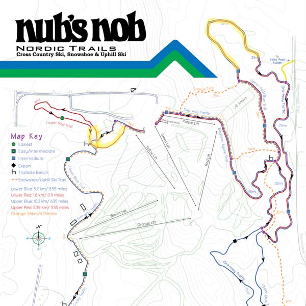 Nubs Nob extends XC ski trails