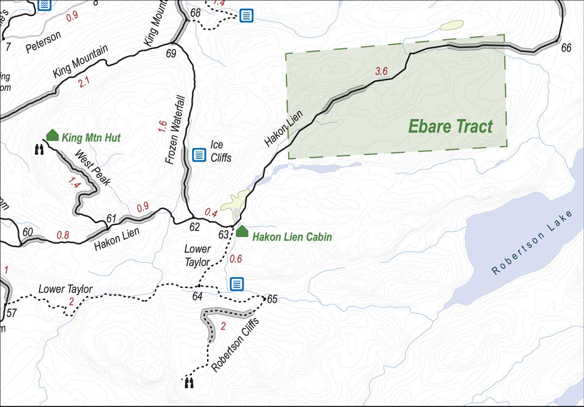 Map of Ebare Track at Stokeley trails